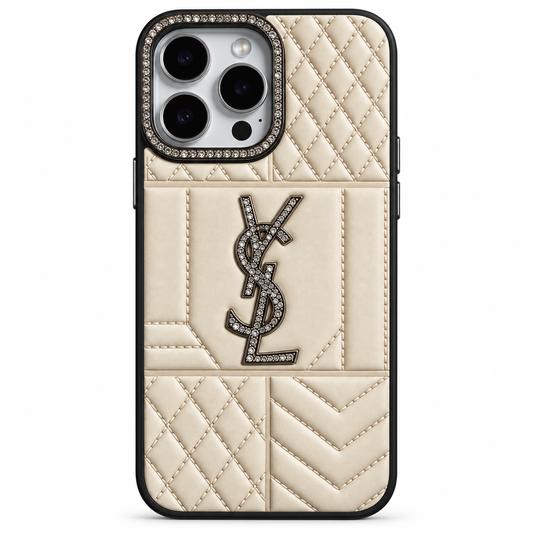 YSL Quilted Leather iPhone Case