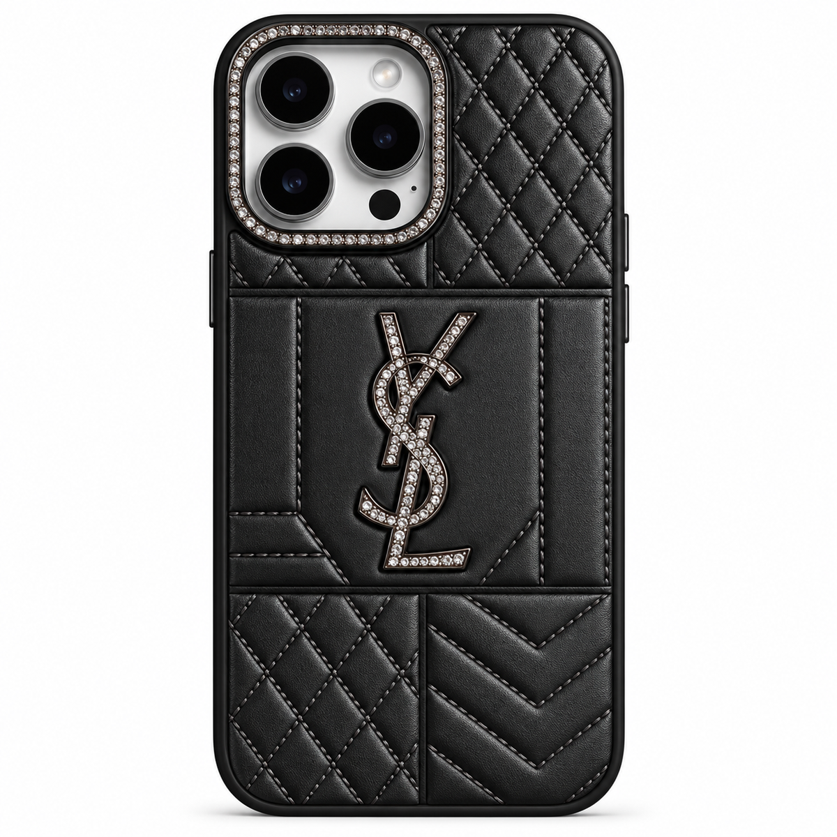 YSL Quilted Leather iPhone Case