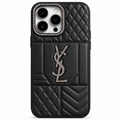 YSL Quilted Leather iPhone Case