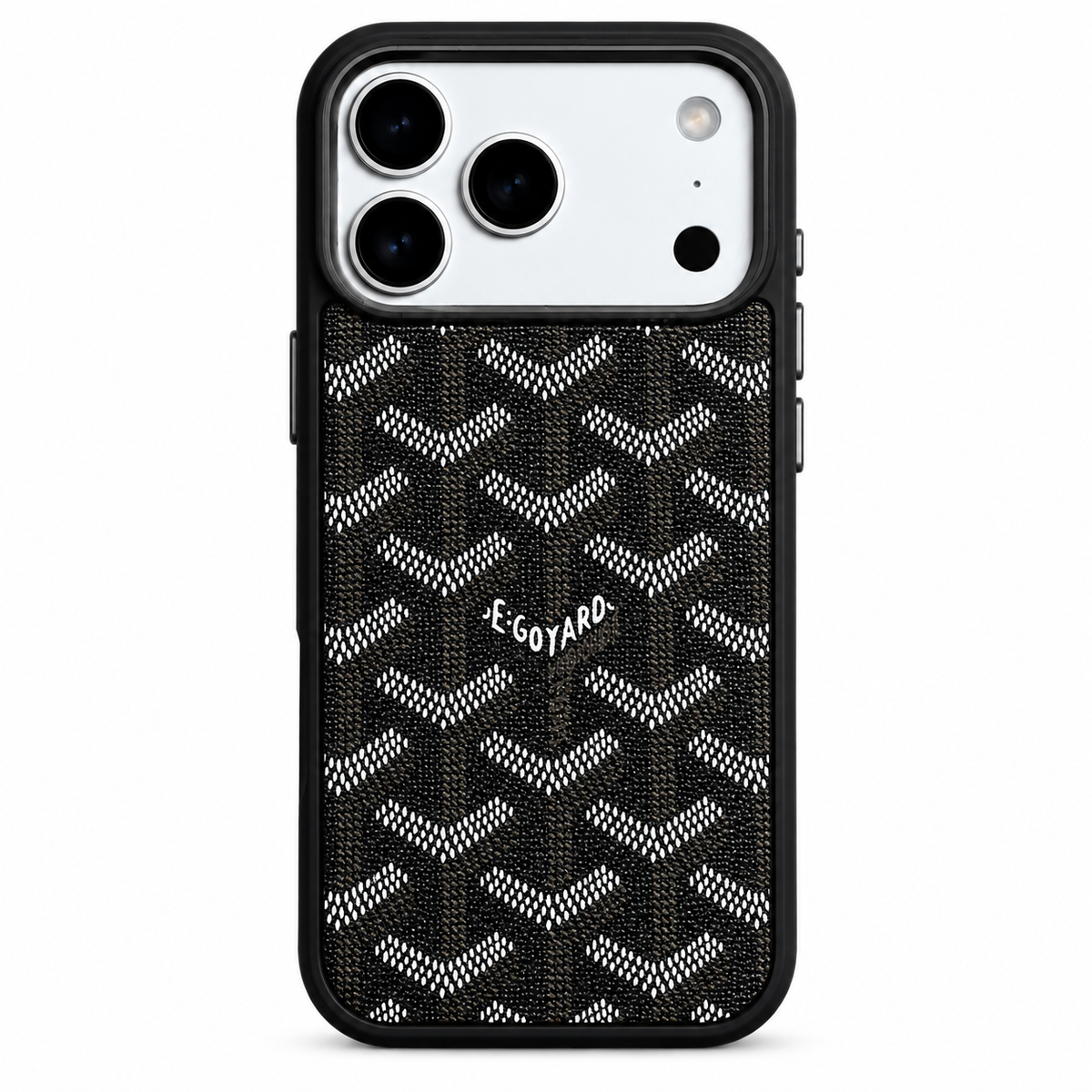 Goyard Leather Monogram iPhone Case